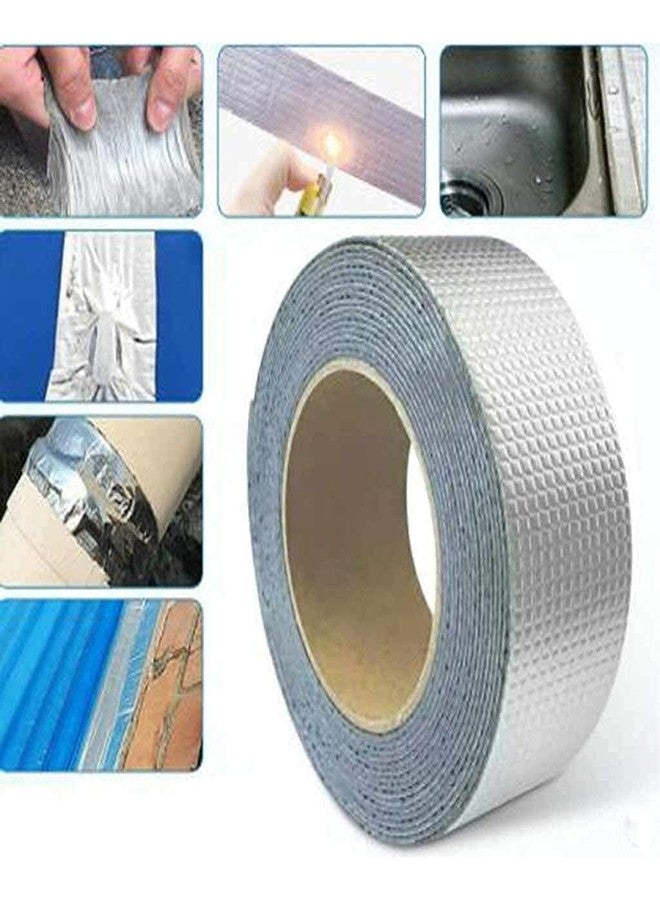 SEASPIRIT 2 Inch Aluminium Foil Self adhesive UV Protection Waterproof Tape Suitable for Roof Leak, Surface Crack, Window Sill Gap, Pipe Rupture, Boat Sealing,Home Renovation - Image 2